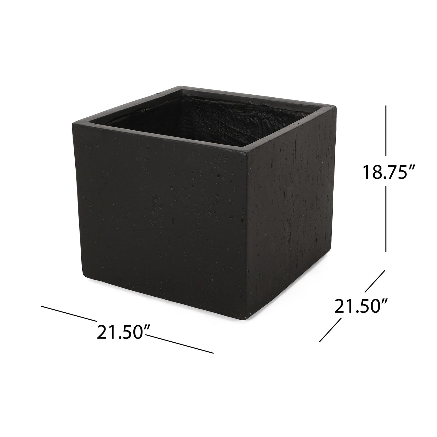 Ella Outdoor Cast Stone Square Planter by Christopher Knight Home
