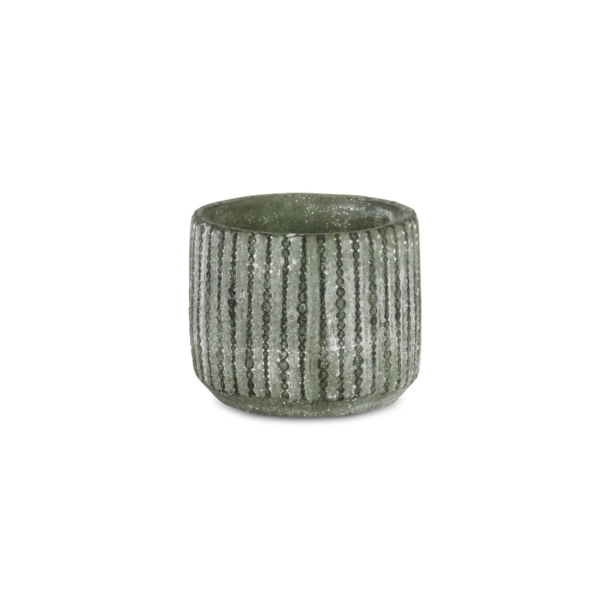 Arianthe Gray Cement Orb Patterned Pot
