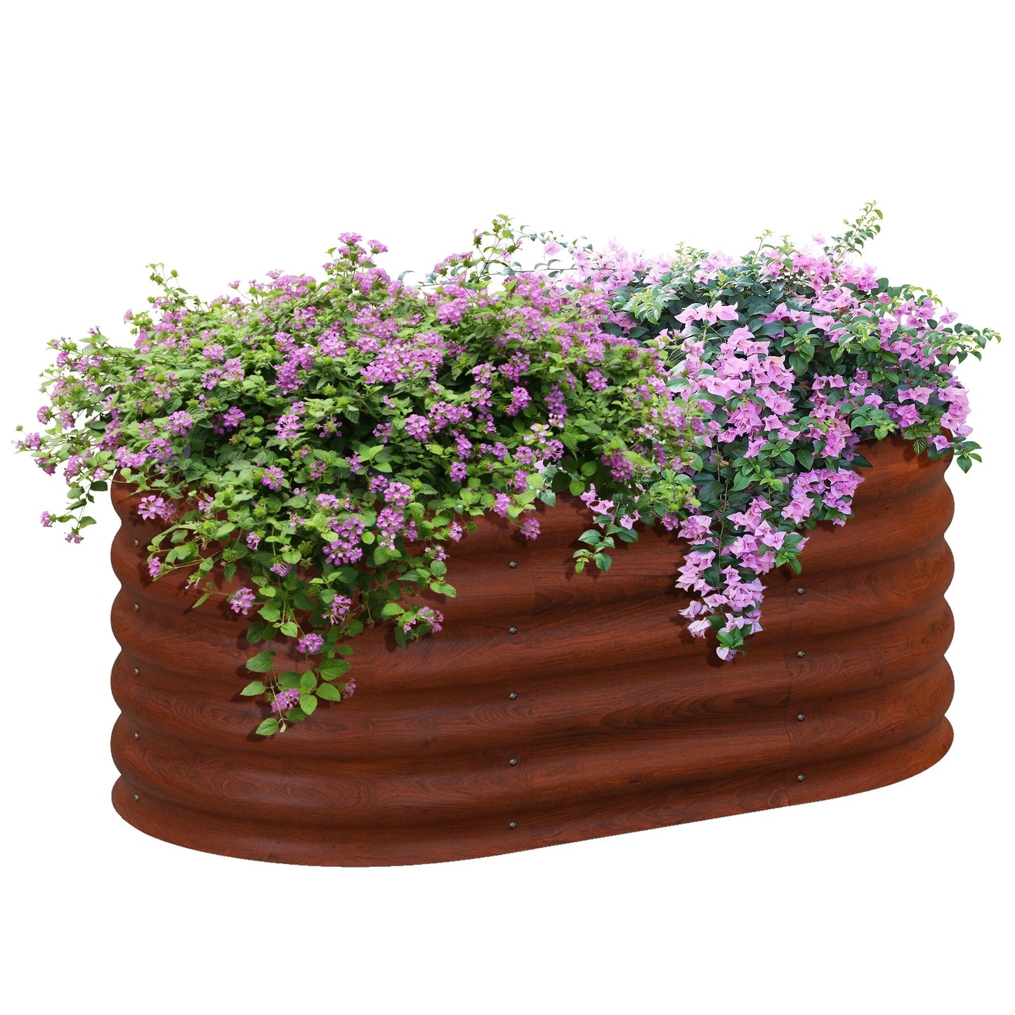 Outsunny 3.4' x 2' x 1.4' Galvanized Raised Garden Bed Kit, Outdoor Metal Elevated Planter Box