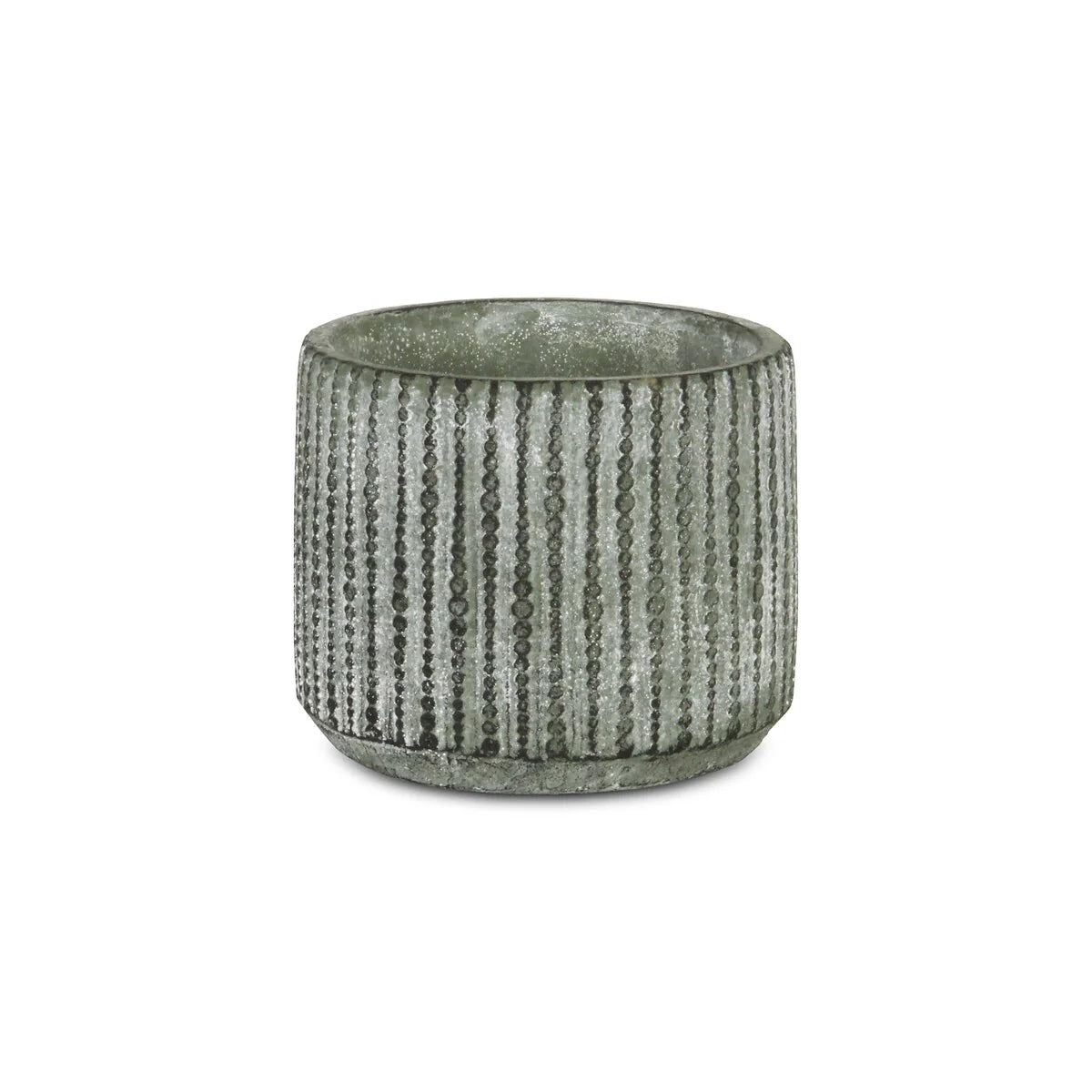 Arianthe Gray Cement Orb Patterned Pot