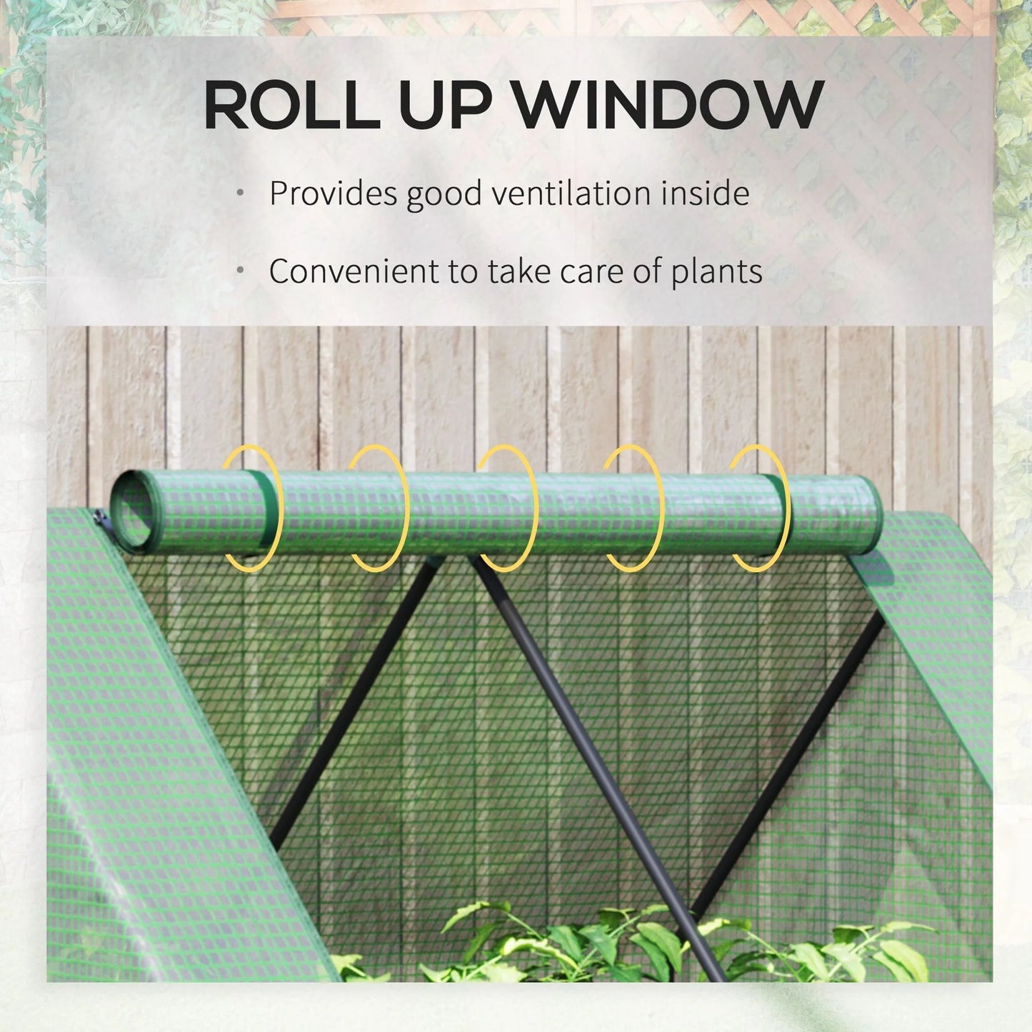 Outsunny Raised Steel Garden Bed with Greenhouse Cover - 50" L x 37.5" W x 36.25" H