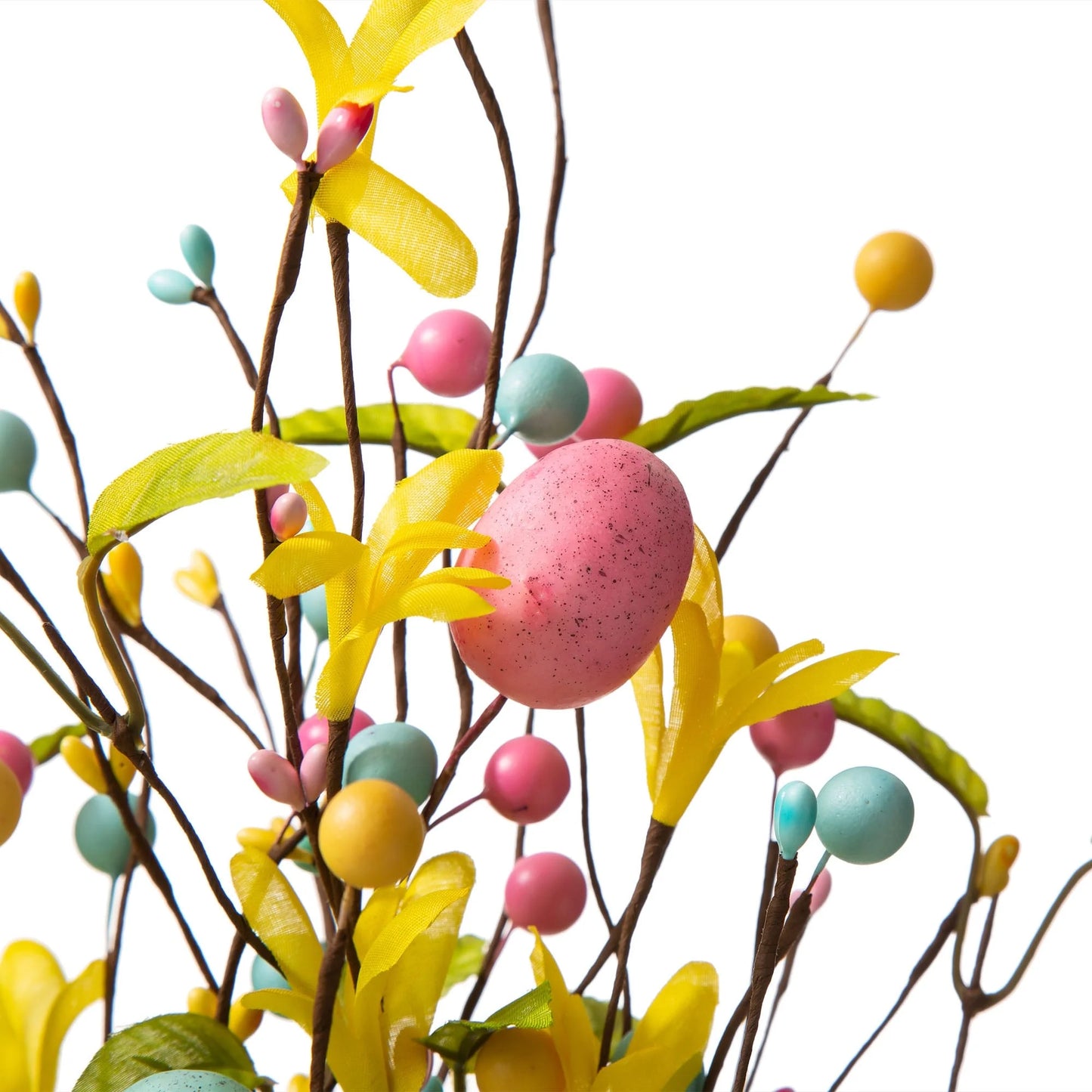Glitzhome 18"H Easter Eggs Blossom Table Tree Spring Artificial Plants Centerpieces
