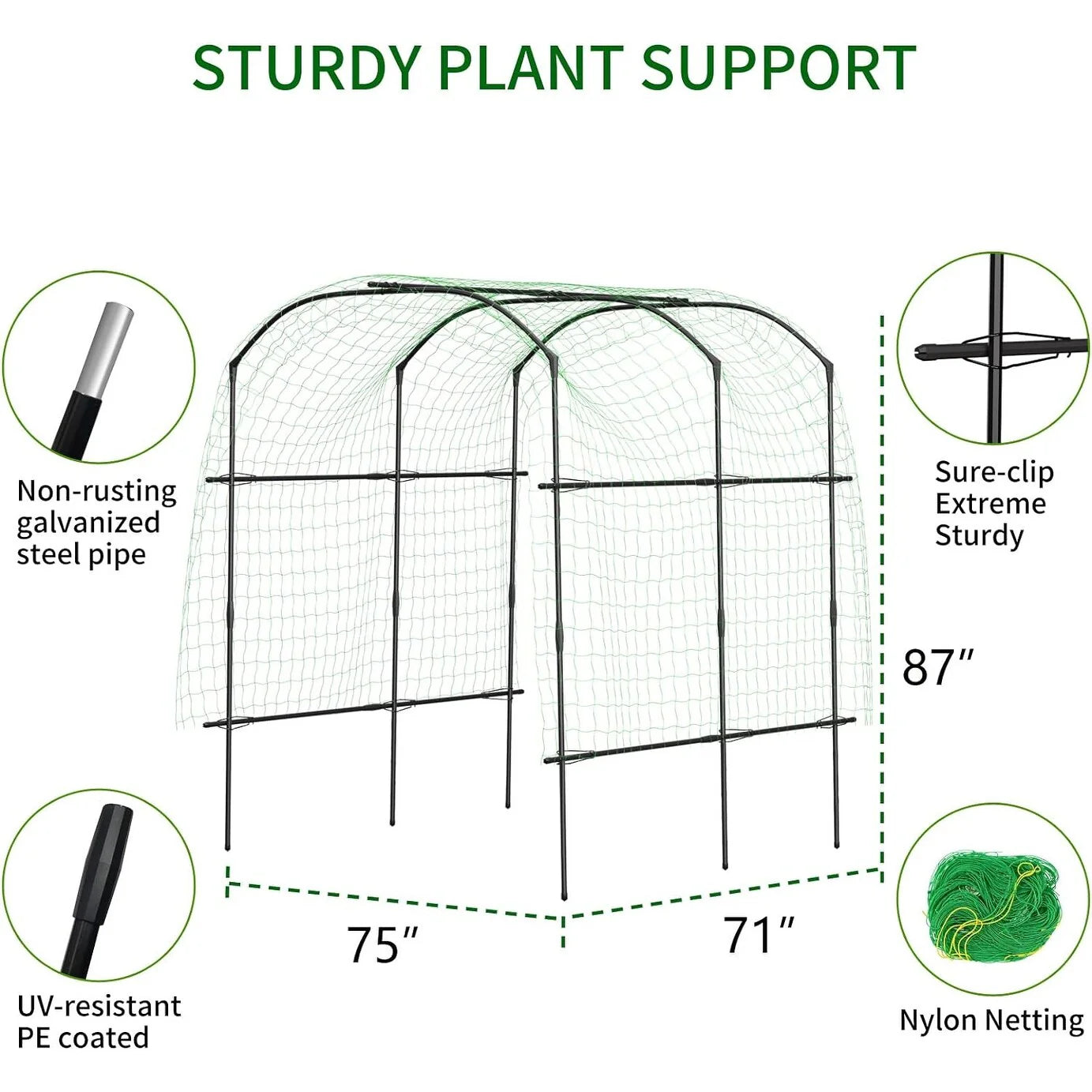 DoCred Garden Trellis for Climbing Plants, Outdoor Metal Trellis