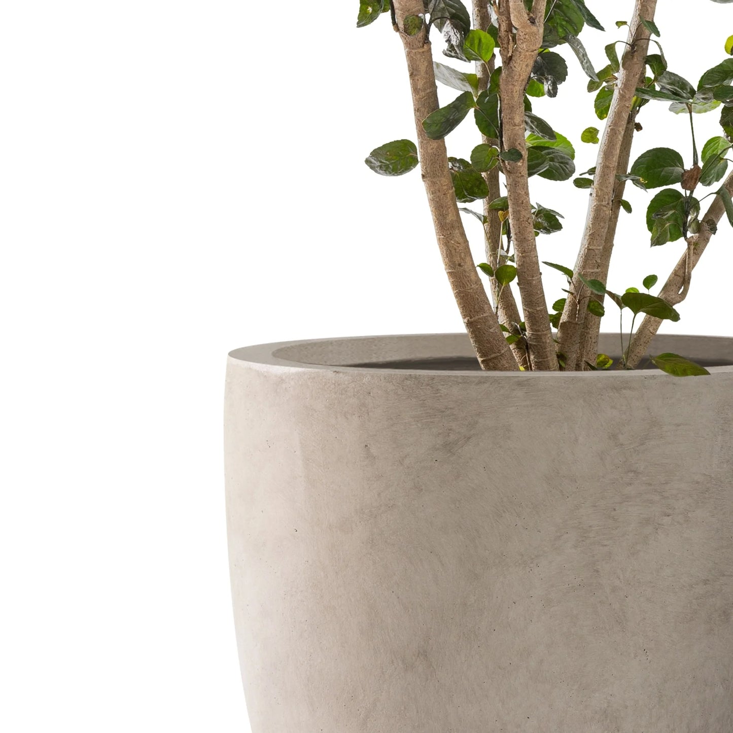 Kante 20", 16.5", 13.3"W Weathered Finish Round Concrete Planters (Set of 3), Outdoor/Indoor Decorative Pots w/ Drainage Hole