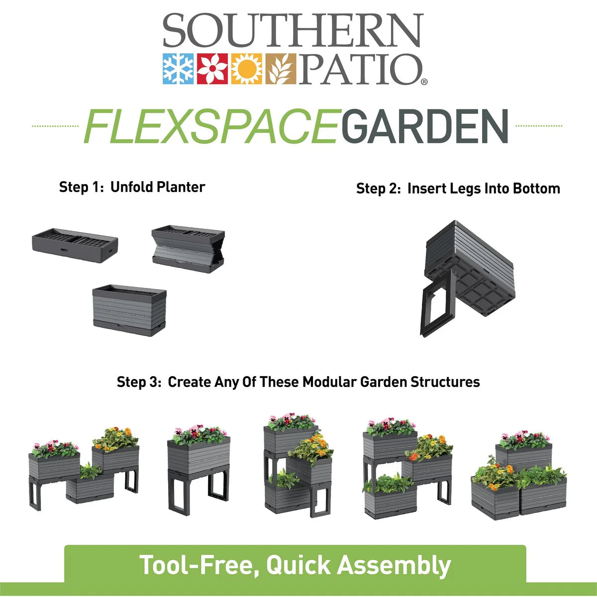 Southern Patio FlexSpace Modular Planter Garden