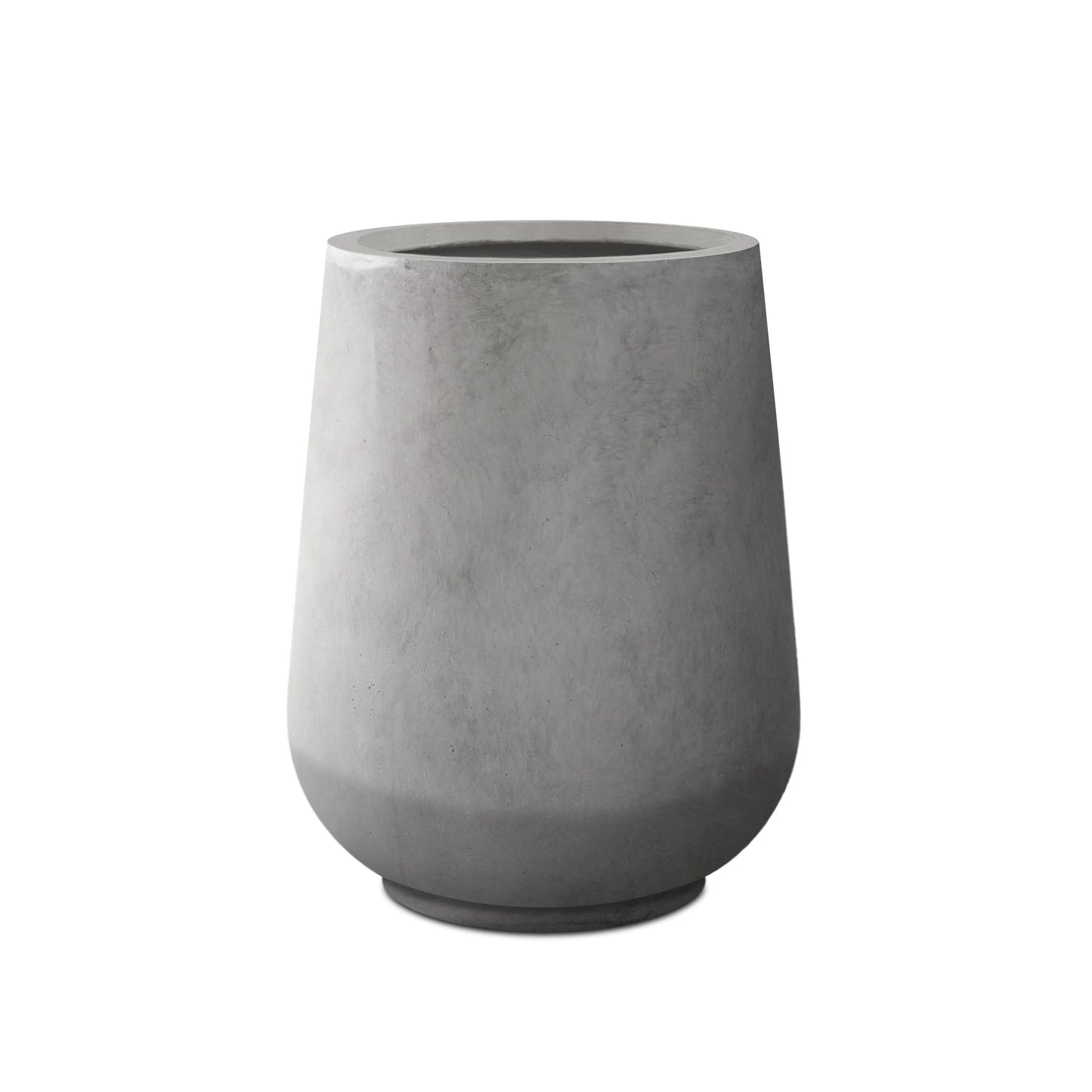 Plantara 14" H Round Raw Concrete Planter pot, Modern planter with Drainage Hole,Flower Pot for Outdoor