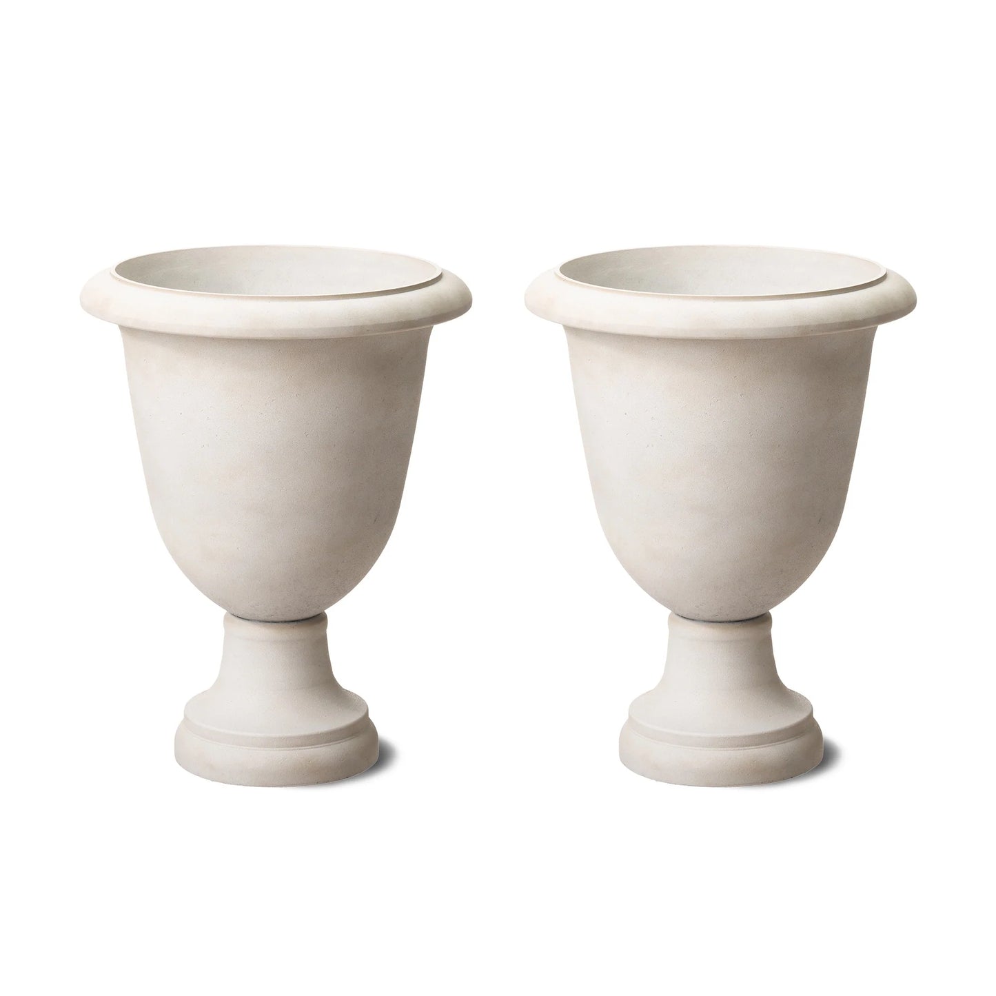 Glitzhome Modern Oversized Eco-Friendly PE Faux Terrazzo Urn Planter Porch Flowerpot (Set of 2/Set of 3)