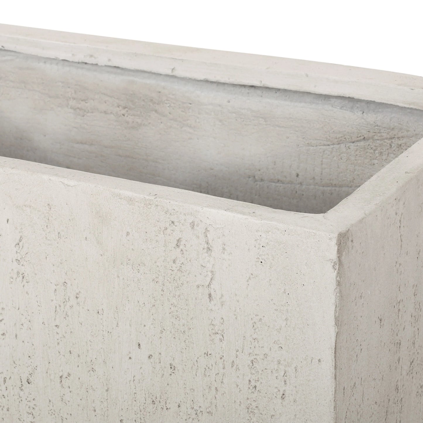 Ella Outdoor Modern Cast Stone Rectangular Planter by Christopher Knight Home