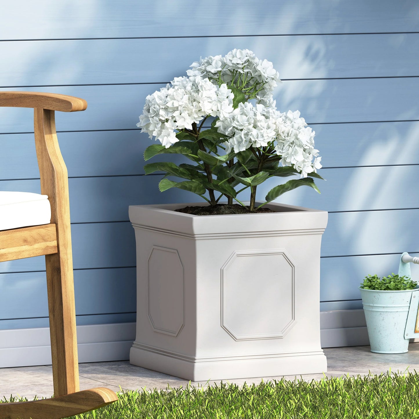 Burgos Outdoor Cast Stone Outdoor Planter by Christopher Knight Home