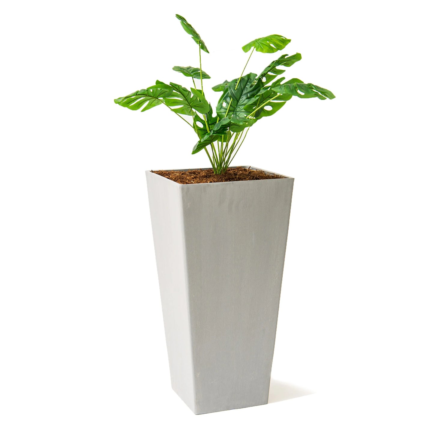 XBrand Modern Square Tapered Planter – 28" or 30" Tall, Indoor & Outdoor Use