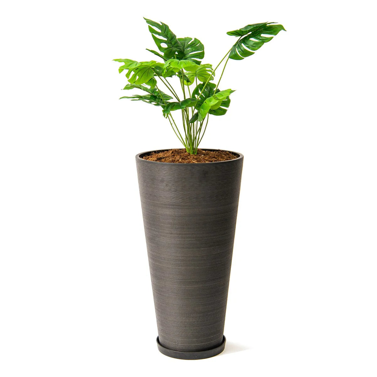 XBrand Modern 28-Inch Tall Round Planter, Modern Tapered, Indoor & Outdoor Planter