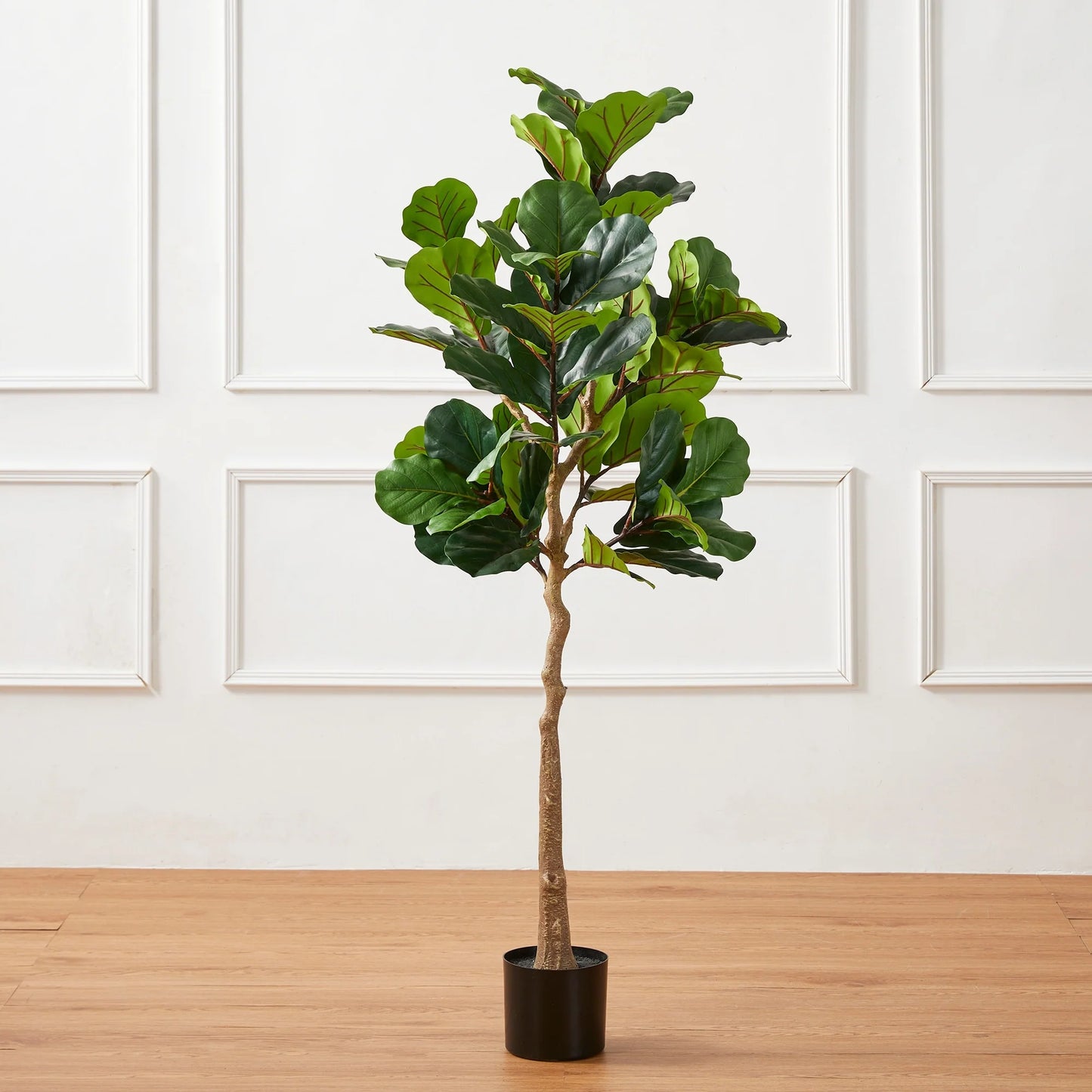 Glitzhome 3.5ft/5ft.Potted Real Touch Fiddle Leaf Fig Faux Tree