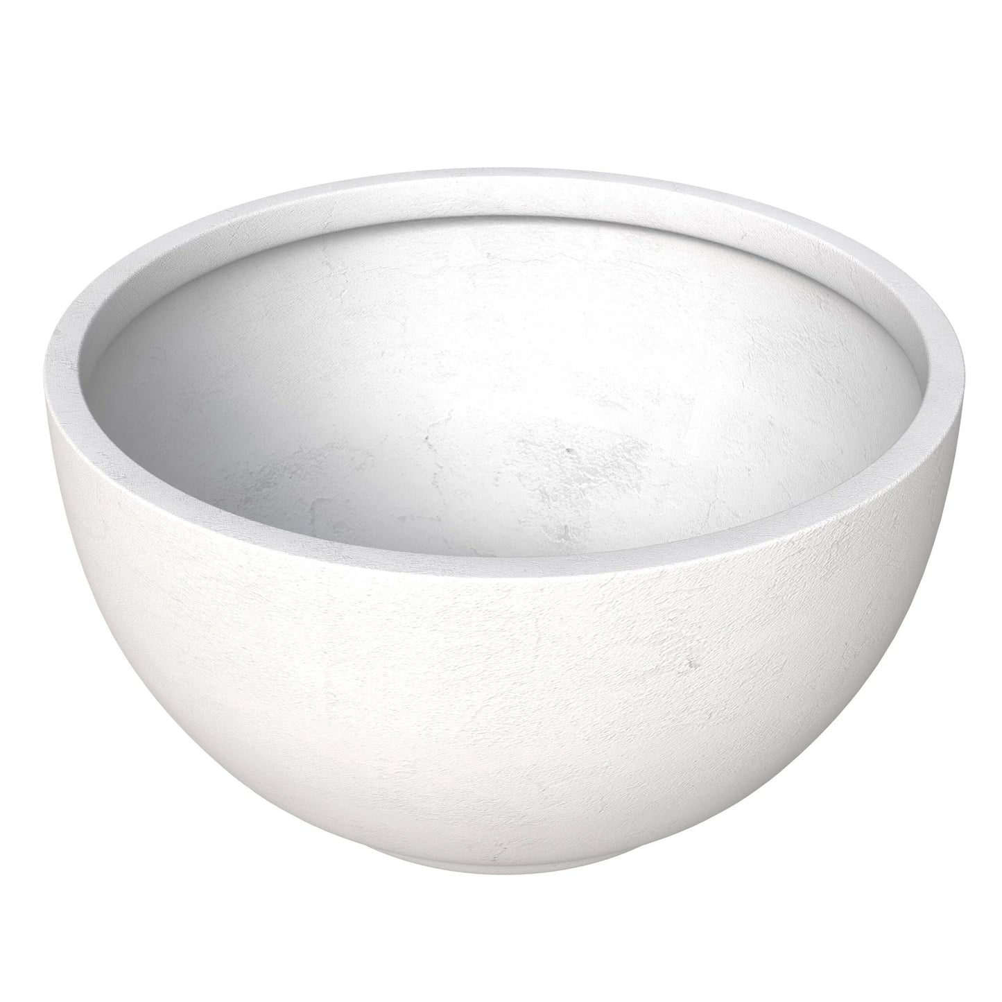 Grove Modern Round Fiberstone and MgO Clay Plant Pot with Drainage Holes for Indoor & Outdoor Home Office Yard Patio Decor