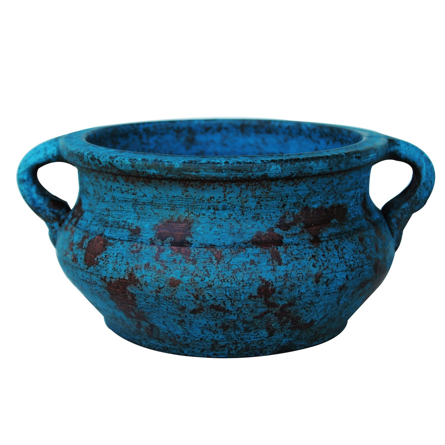 Egyptian Era Terracotta Planter in Blue,Green, Red, Purple in 2 sizes