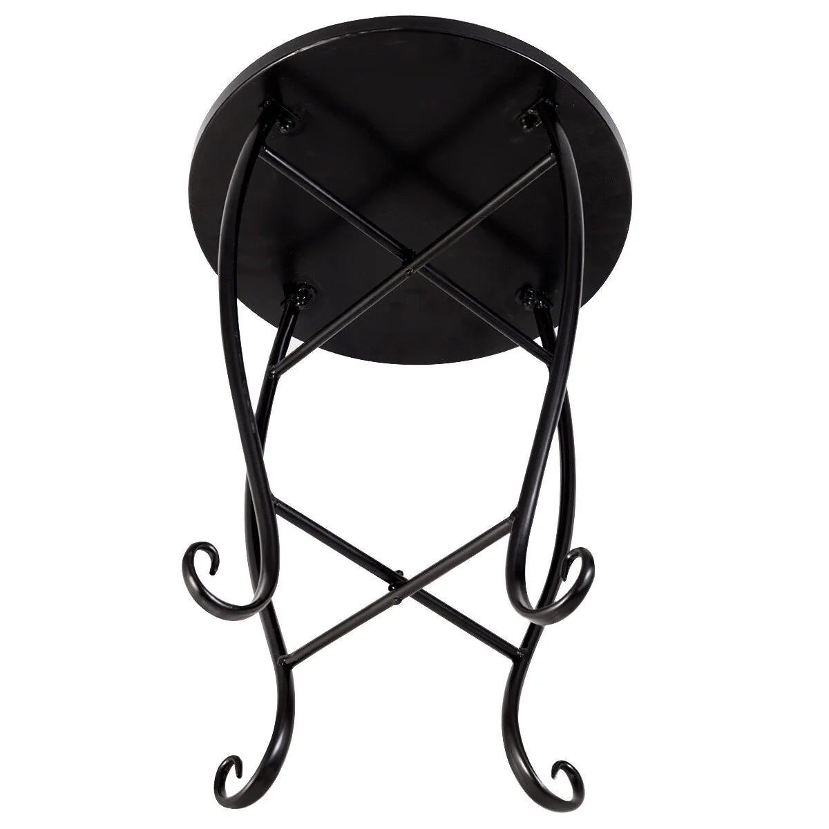 Costway Outdoor Indoor Accent Table Plant Stand Scheme Garden Steel
