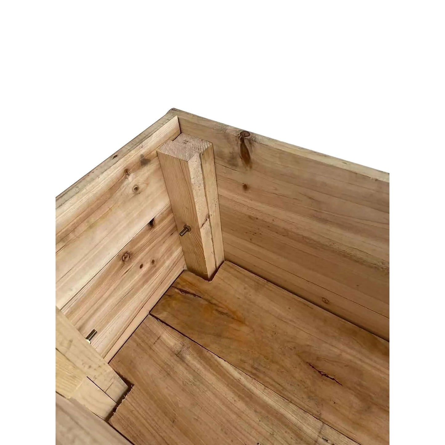 40inx12inx32in Solid Wood Rolling Planter Barrier - 1pc