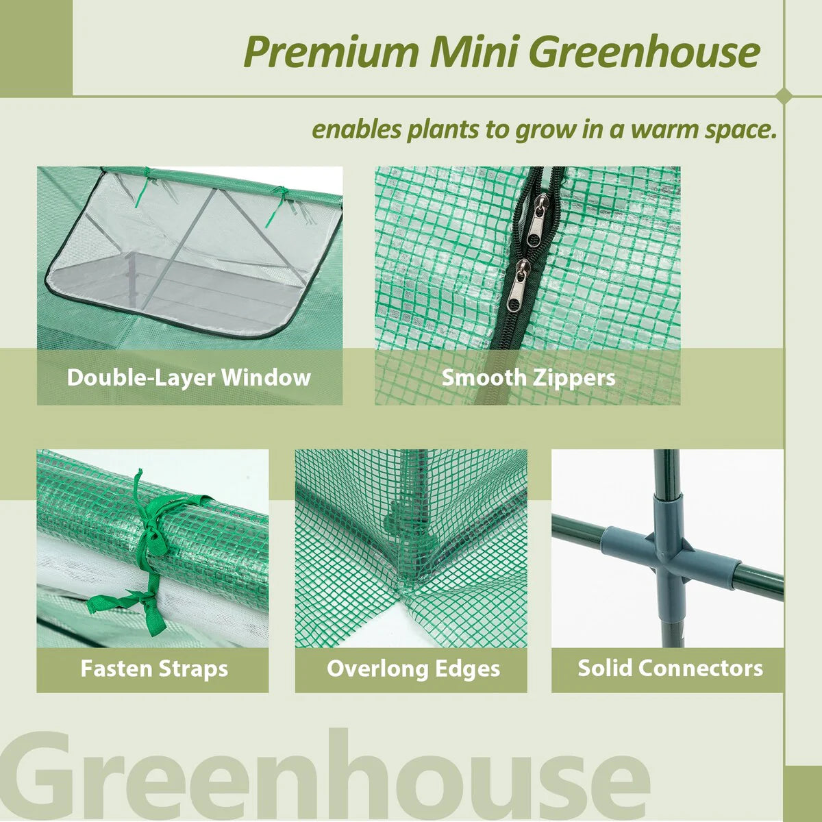 8x4x2ft Galvanized Raised Garden Bed with Cover Metal Planter Box
