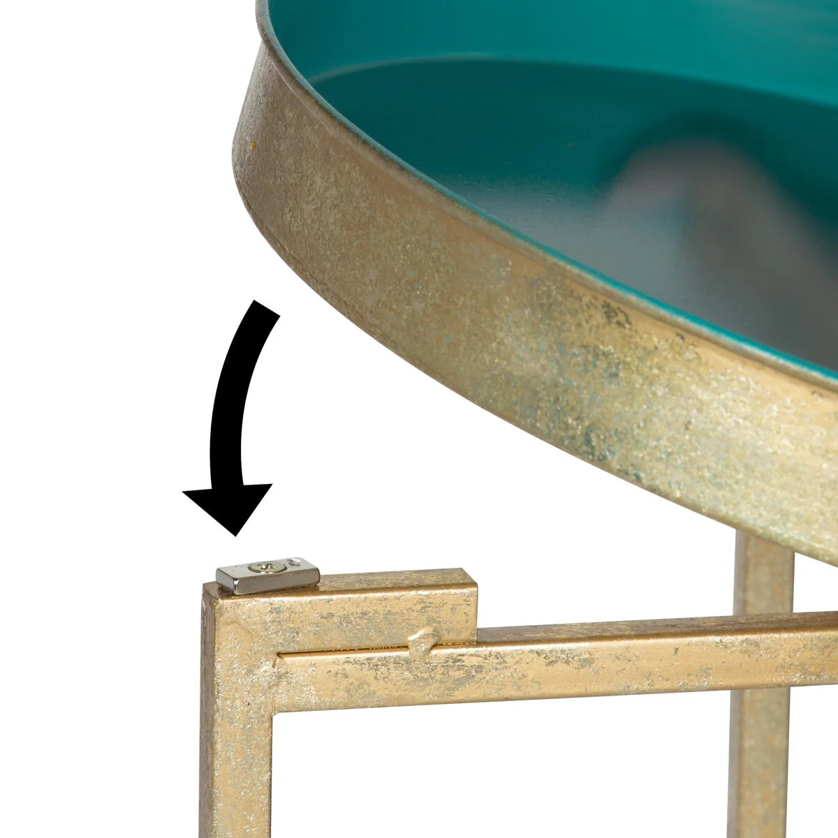Kate and Laurel Celia Round Foldable Metal Accent Table - 14x14x26