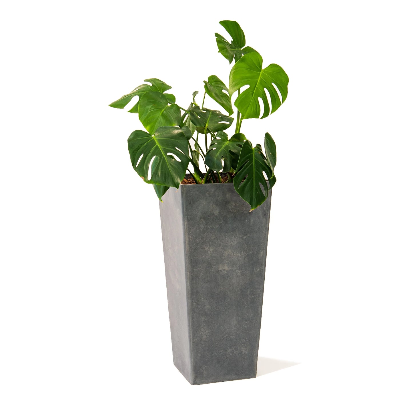 XBrand Modern 28-Inch Tall Square Modern Tapered Indoor & Outdoor Planter