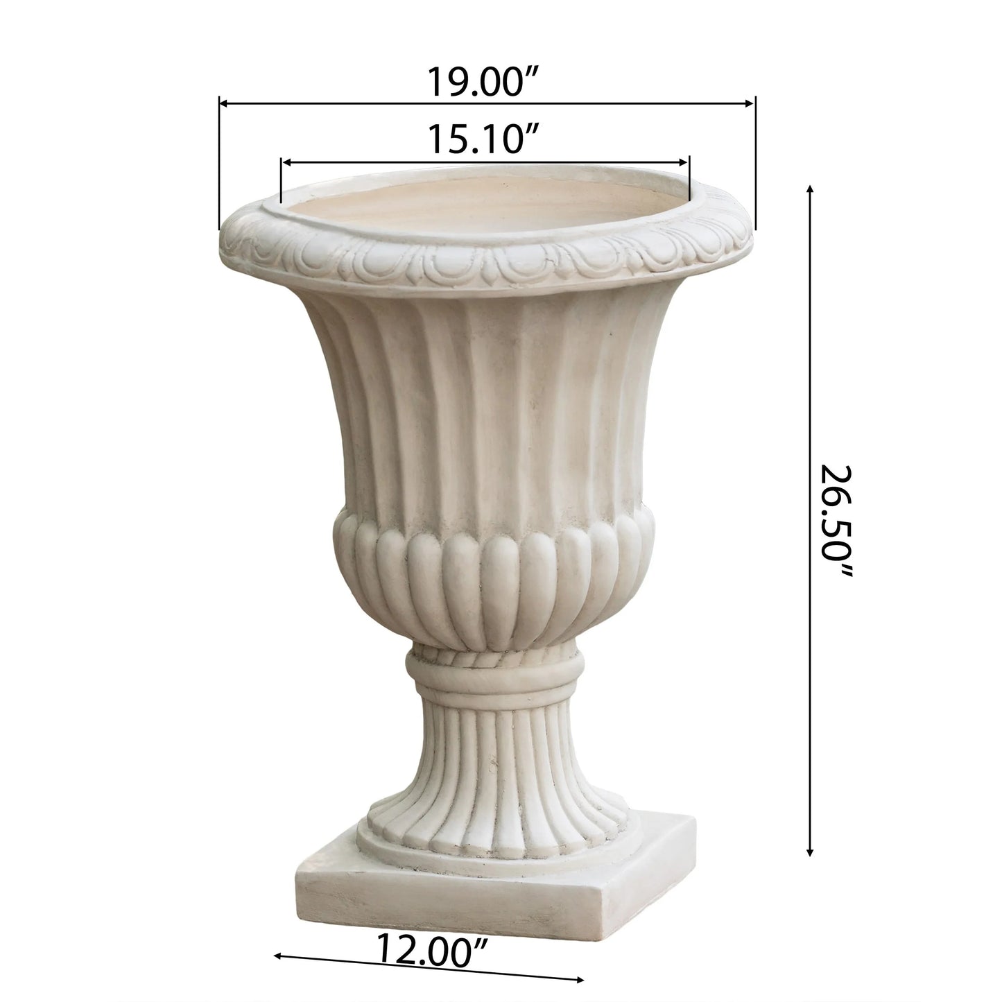 Antique White 26-inch Italian Urn Planter by Christopher Knight Home