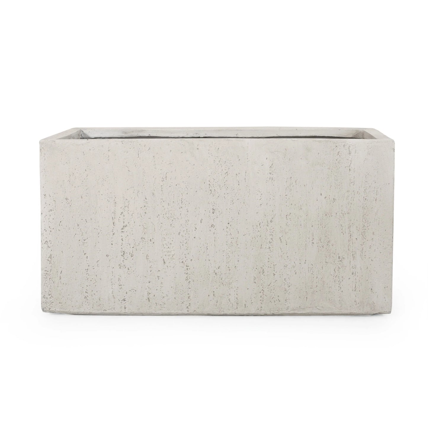 Ella Outdoor Modern Cast Stone Rectangular Planter by Christopher Knight Home
