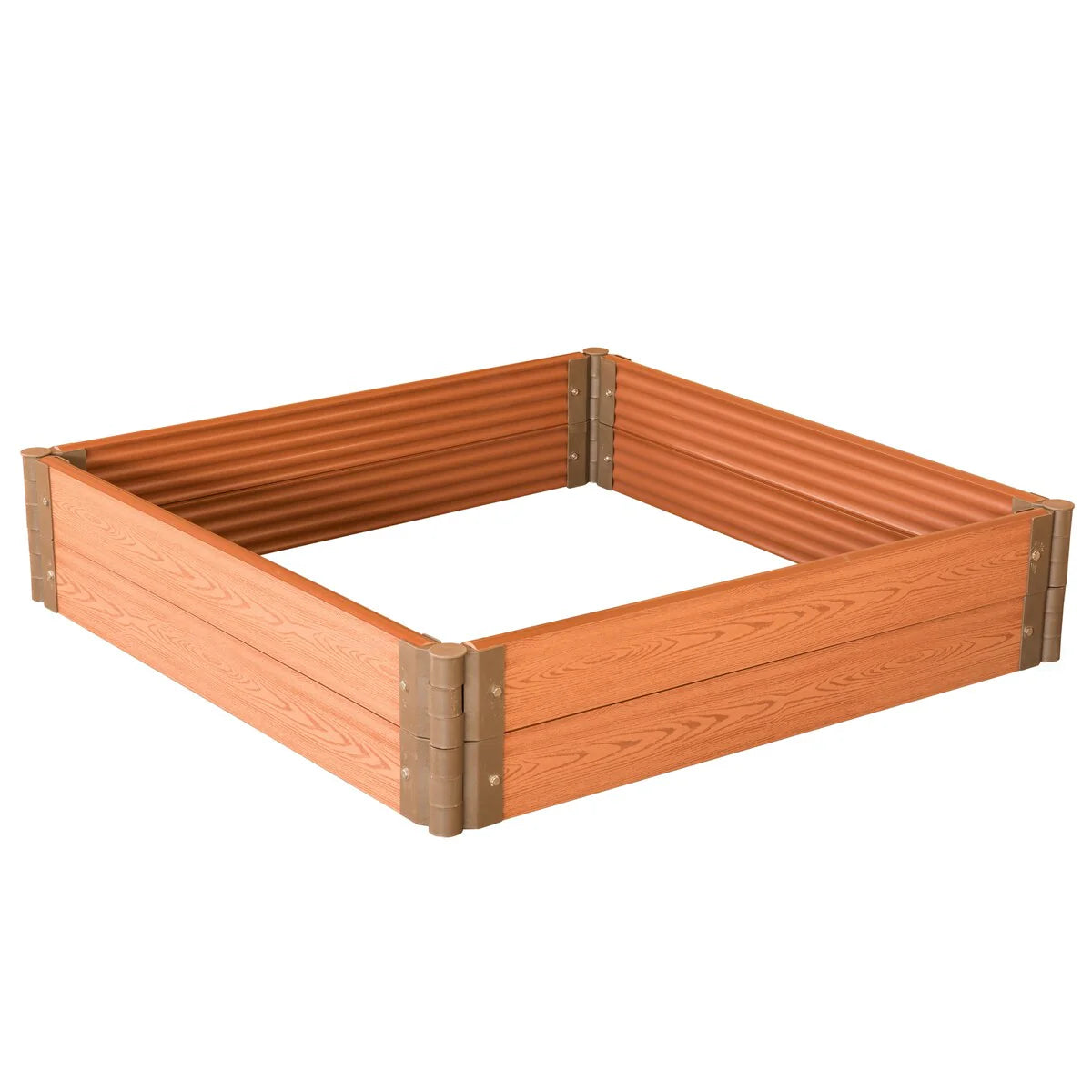 Classic Traditional Durable Wood- Look Raised Outdoor Garden Bed Flower Planter Box