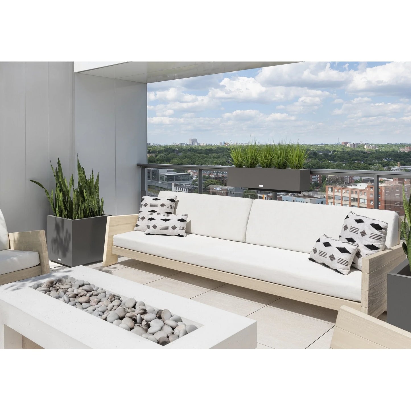 Block Series Plastic Railing Planter