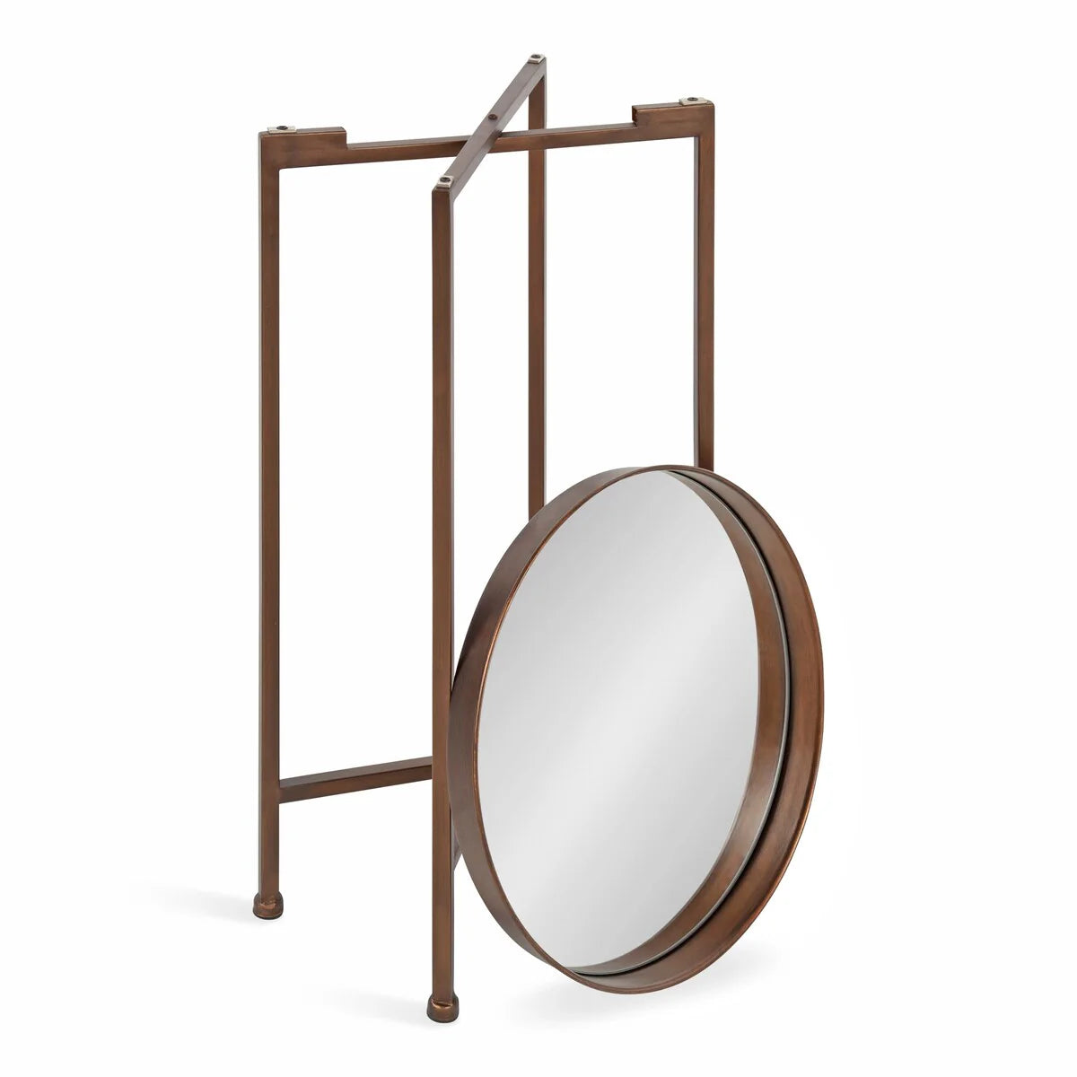 Kate and Laurel Celia Round Foldable Metal Accent Table - 14x14x26