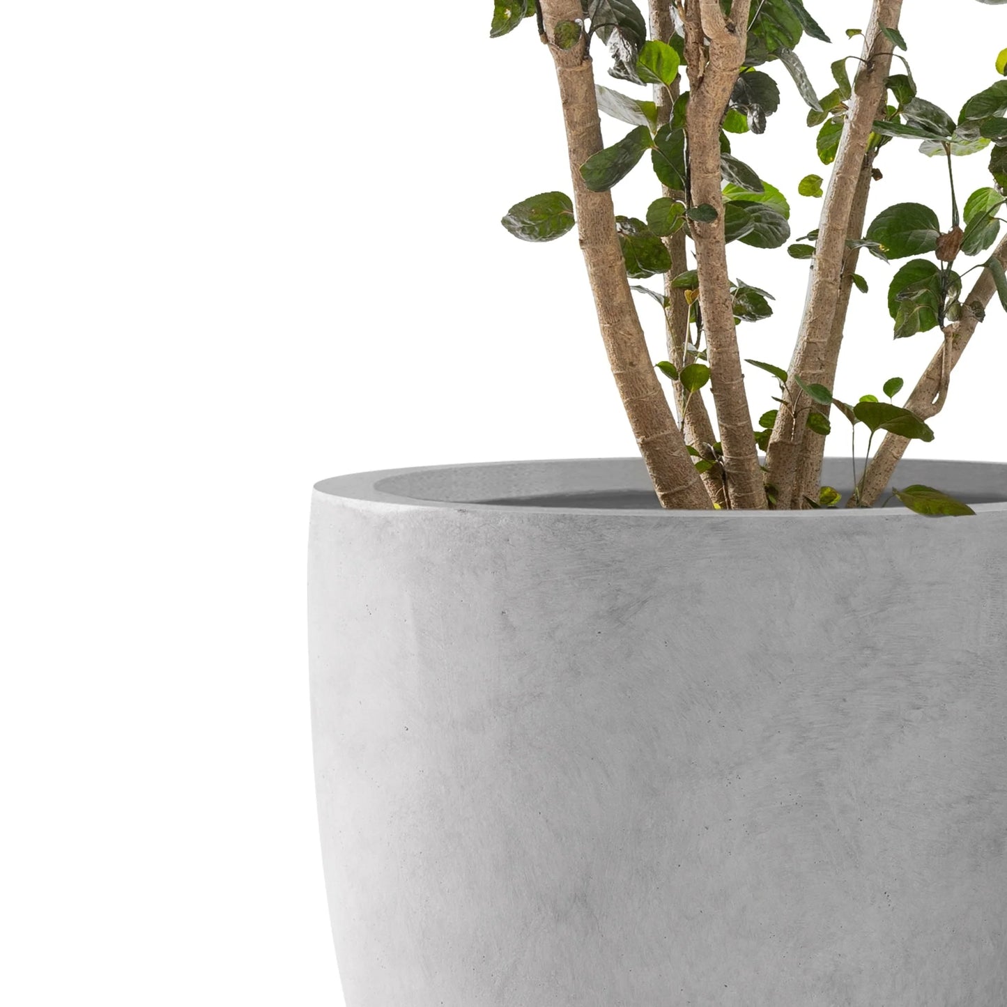 Kante 20", 16.5", 13.3"W Weathered Finish Round Concrete Planters (Set of 3), Outdoor/Indoor Decorative Pots w/ Drainage Hole