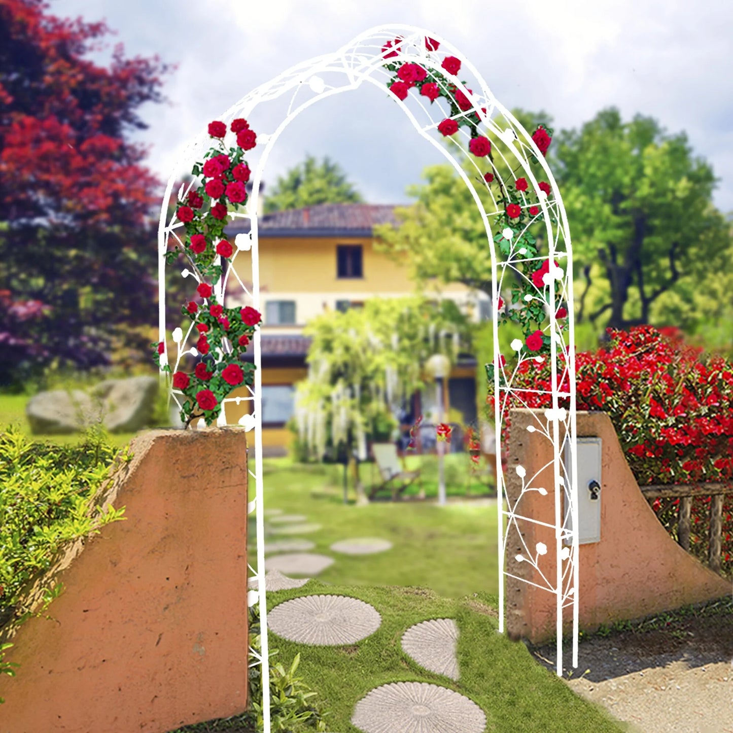 Metal Garden Arbor Arch for Backyard