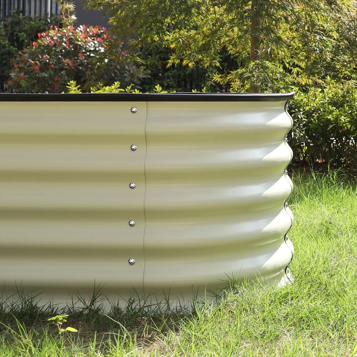 VEIKOUS 9-in-1 Modular Galvanized Metal Raised Garden Bed Kit for Outdoor Planters