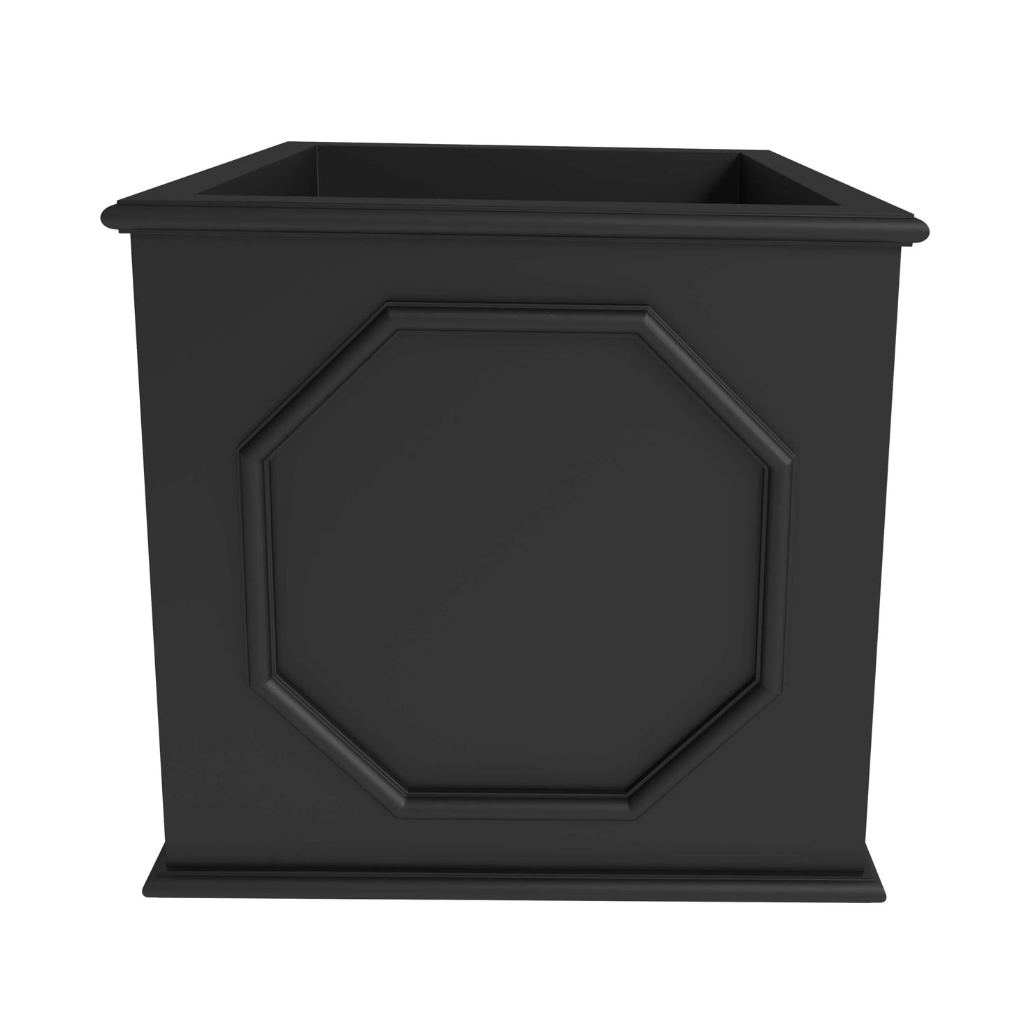 Sprout Modern Fiberstone and MgO Clay Square Planter Pot with Drainage for Home Garden Yard Patio Porch Office Decor
