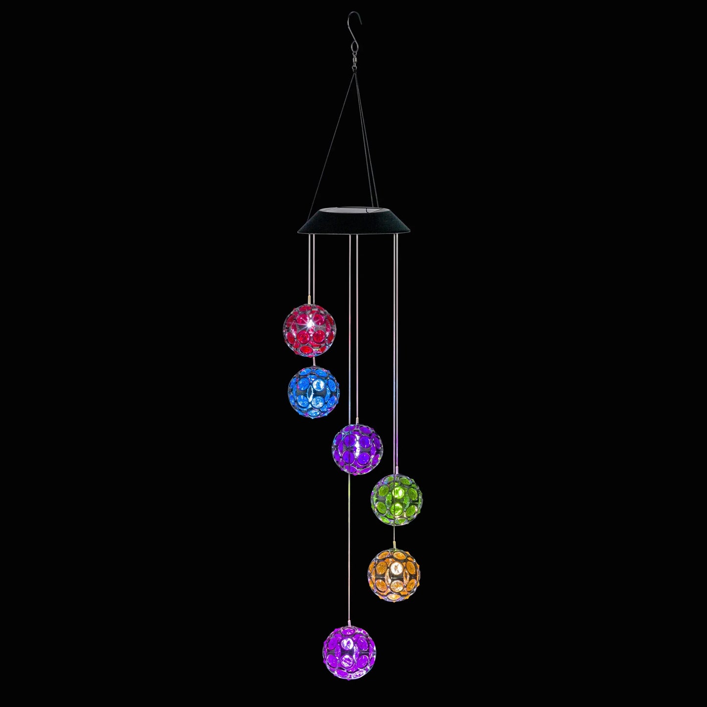 Solar Hanging Gem Multi-Color Sphere Mobile with LED Light