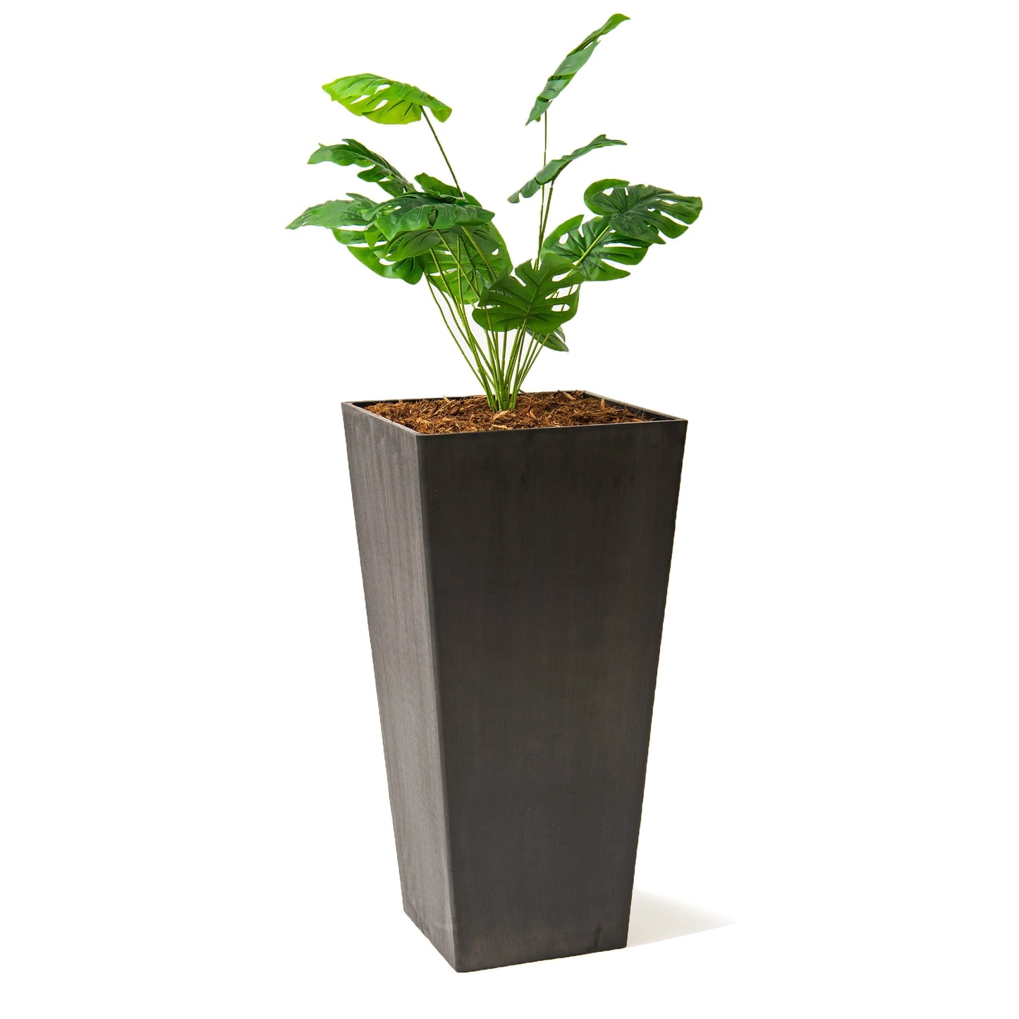 XBrand Modern Square Tapered Planter – 28" or 30" Tall, Indoor & Outdoor Use