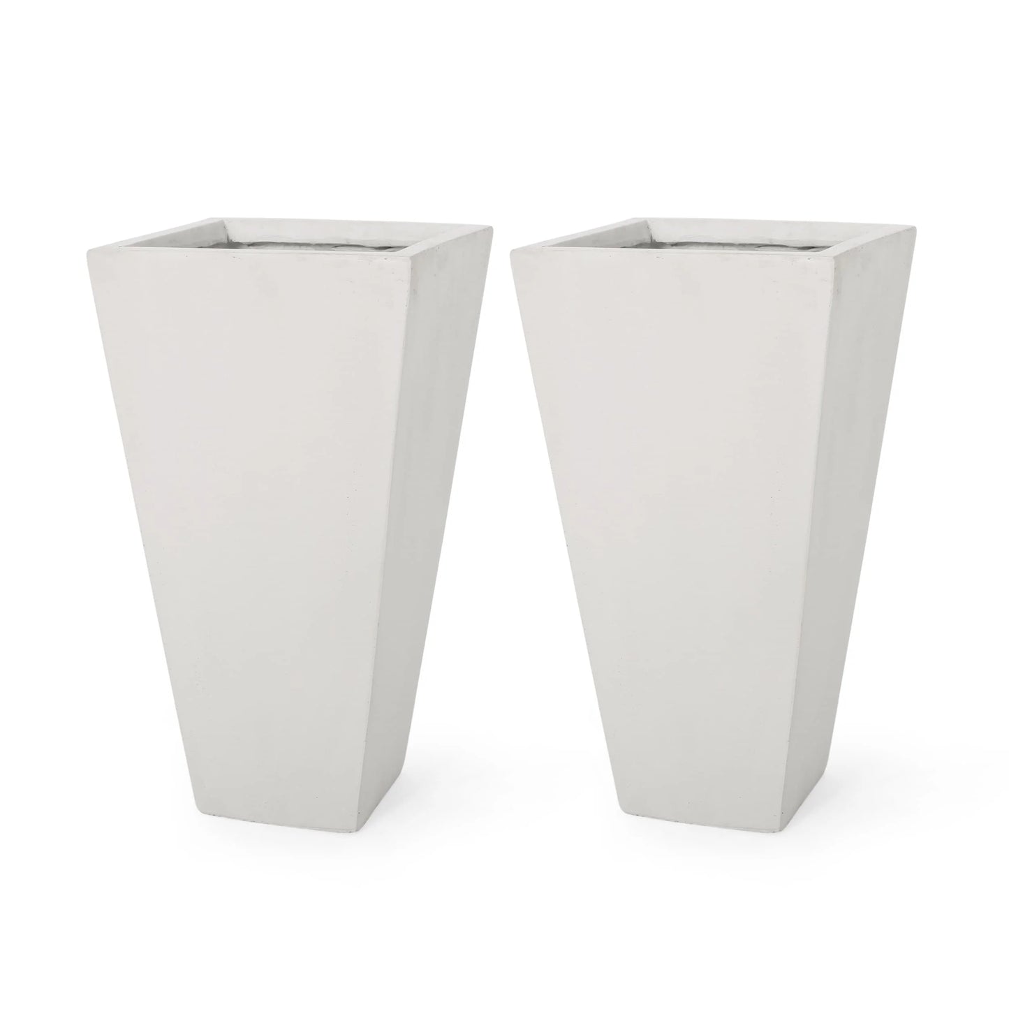 Ella Outdoor Cast Stone Outdoor Planters by Christopher Knight Home