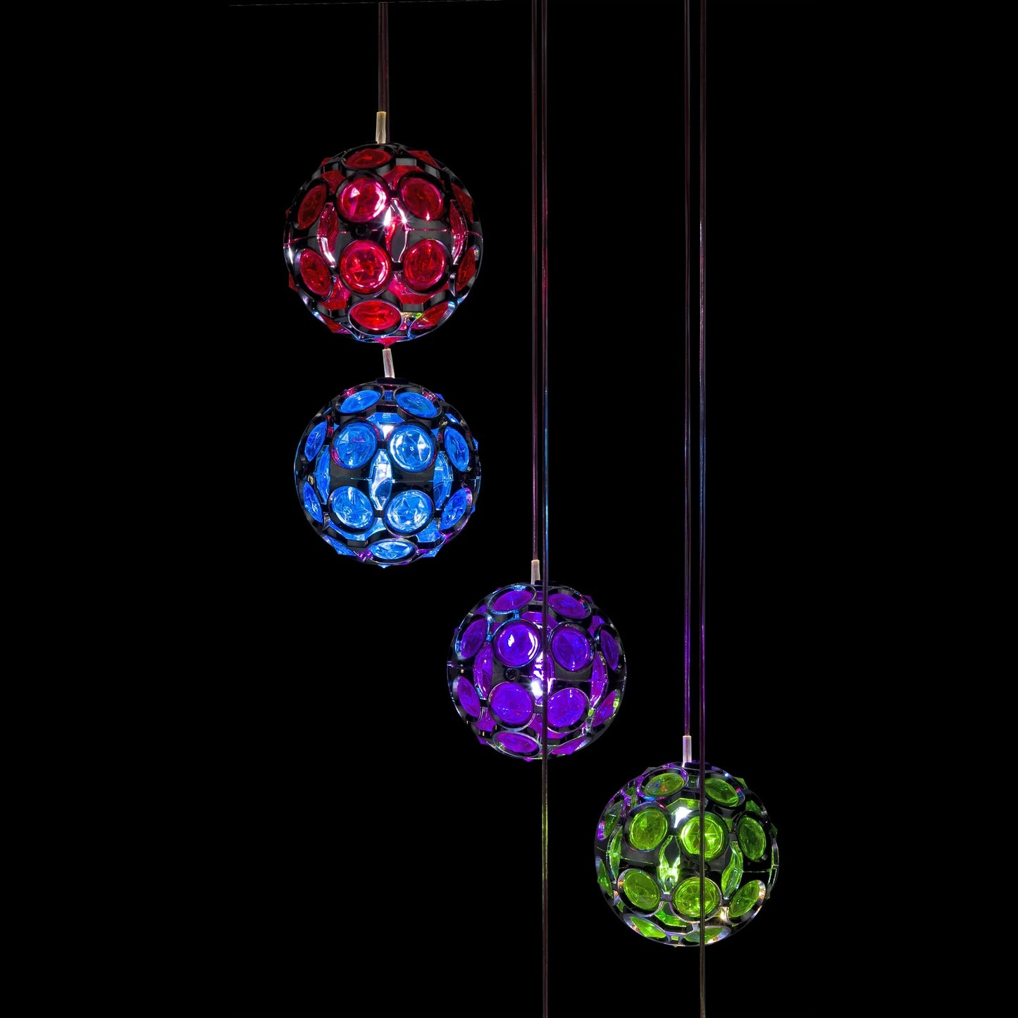 Solar Hanging Gem Multi-Color Sphere Mobile with LED Light