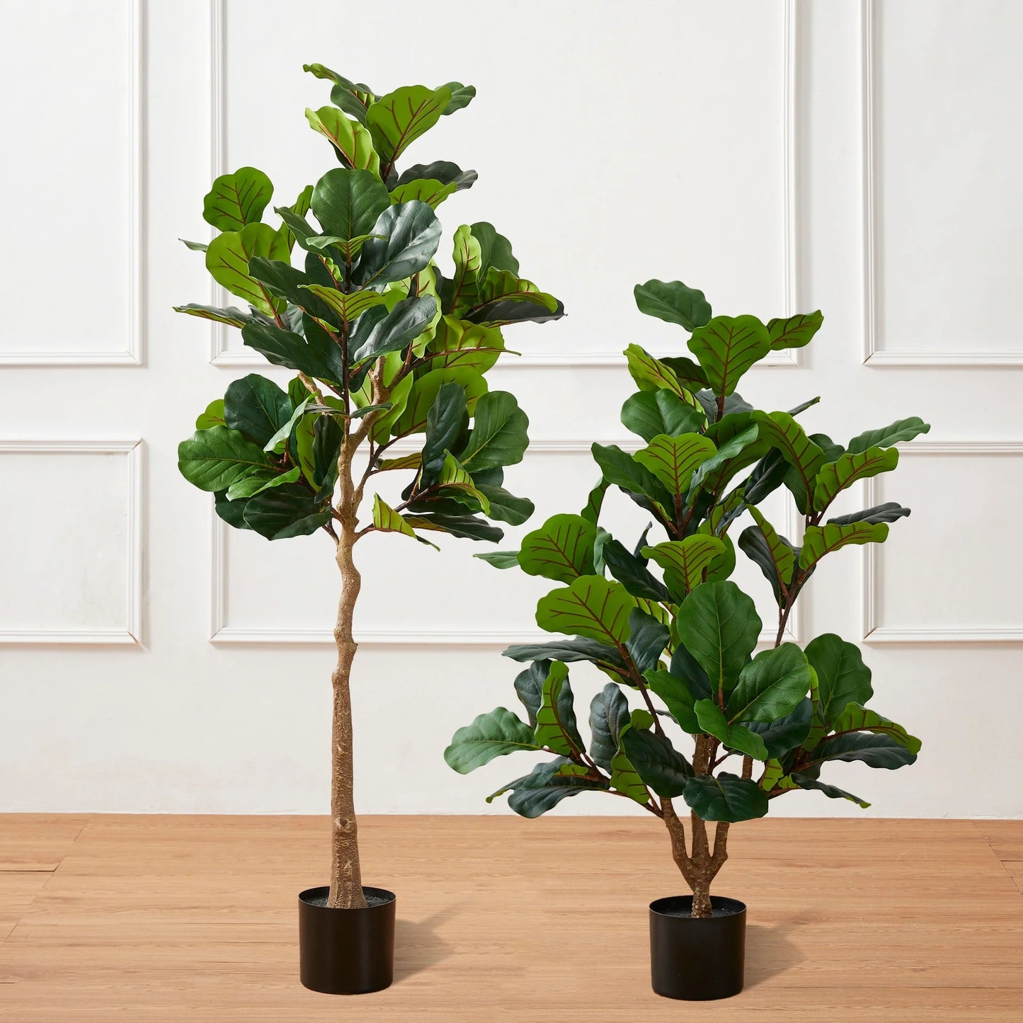Glitzhome 3.5ft/5ft.Potted Real Touch Fiddle Leaf Fig Faux Tree