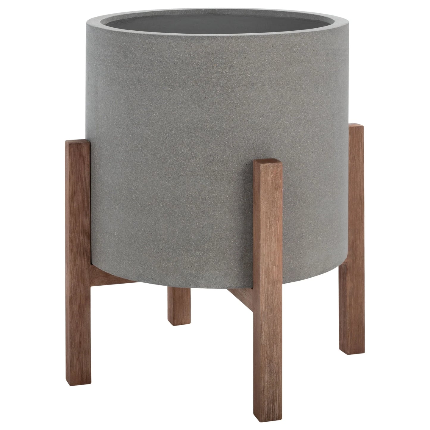 SAFAVIEH Outdoor Aldijana Concrete Planter - 25"W x 25"D x 29"H