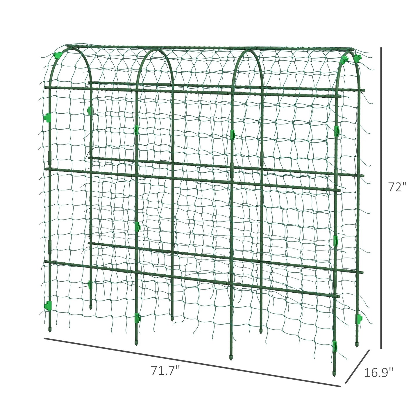 Outsunny Cucumber Trellis, 6' Tall Arch Trellis for Climbing Plants Outdoor, A-Frame
