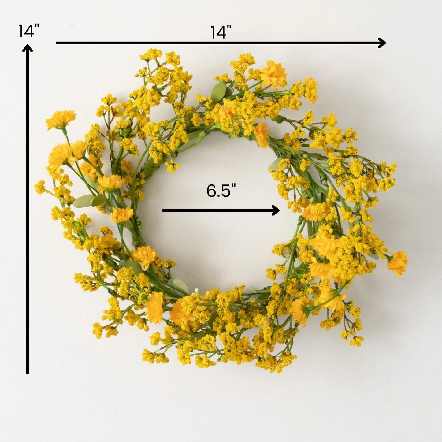 Sullivans Artificial Yellow Wildflower Wreath