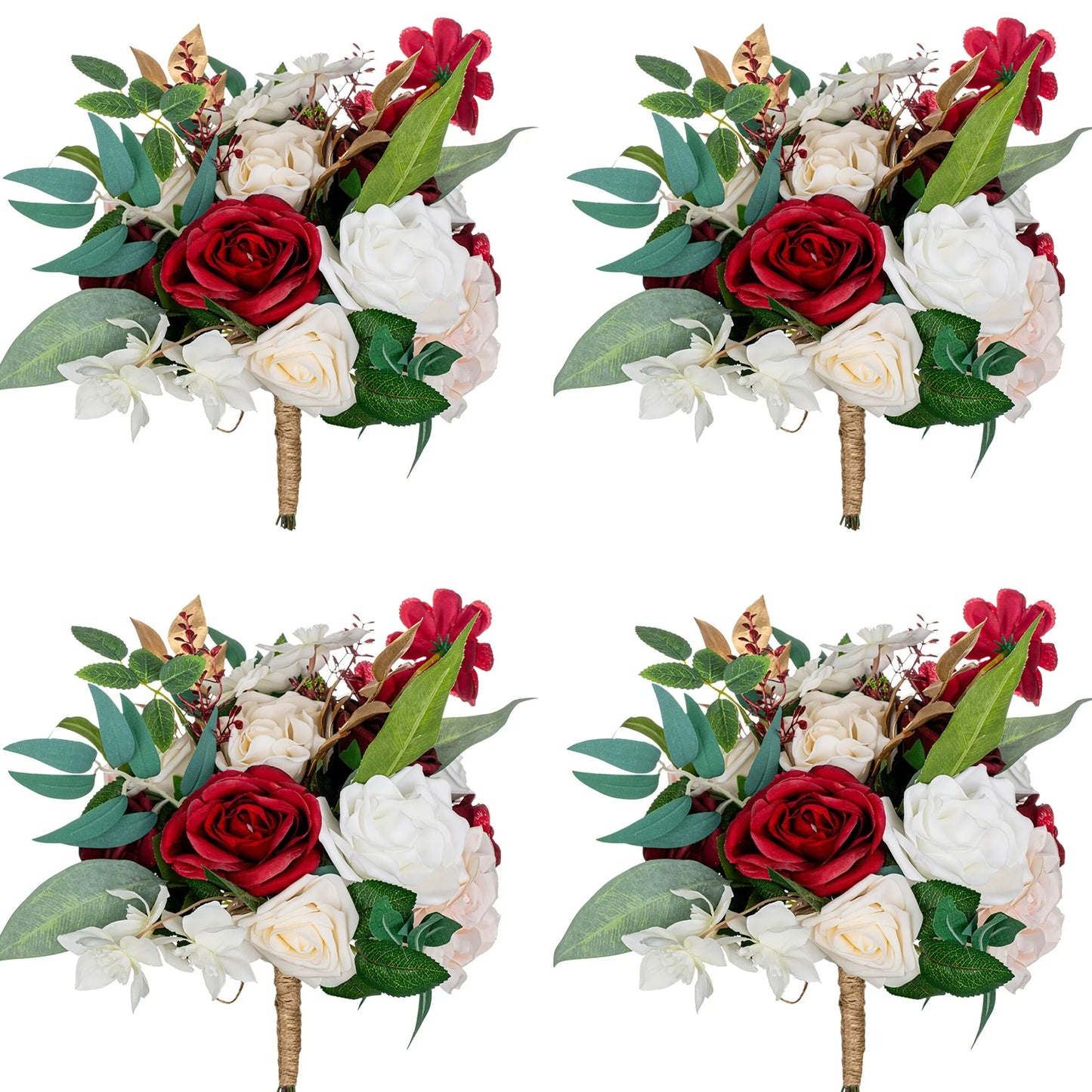 11 Inch Wedding Bouquet, Boho Bridesmaid Bouquet, Real Touch Bridal Bouquet, Floral Arrangement for Wedding
