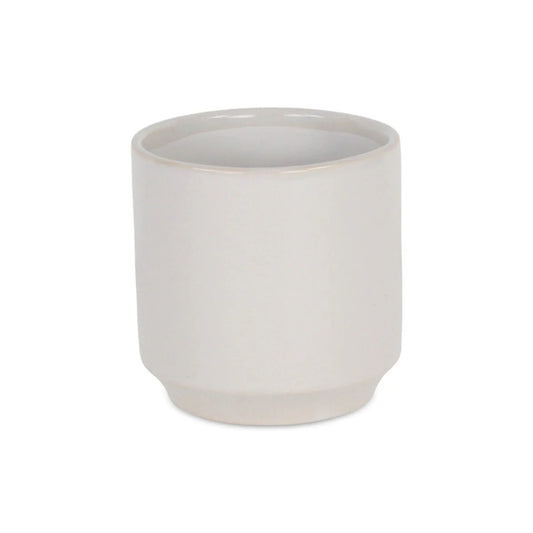 Elegora Straight Side Solid Color Ceramic Pot - Off White