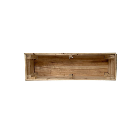 40inx12inx32in Solid Wood Rolling Planter Barrier - 1pc