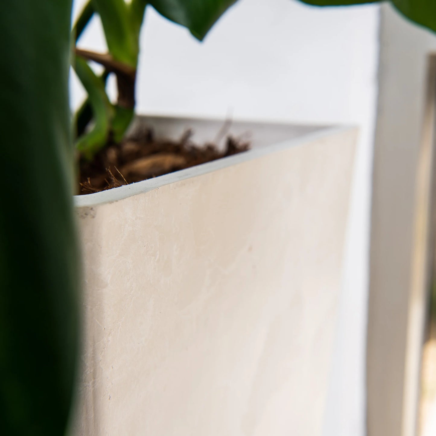 XBrand Modern 28-Inch Tall Square Modern Tapered Indoor & Outdoor Planter