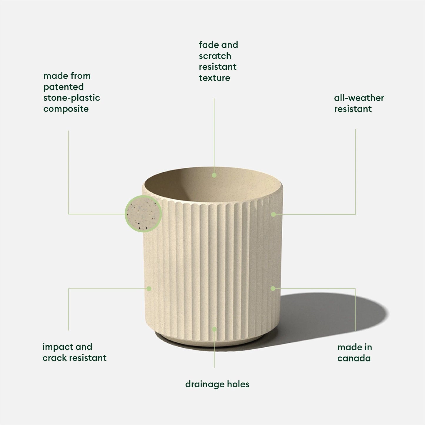 Veradek Demi Series Demi Round Planter