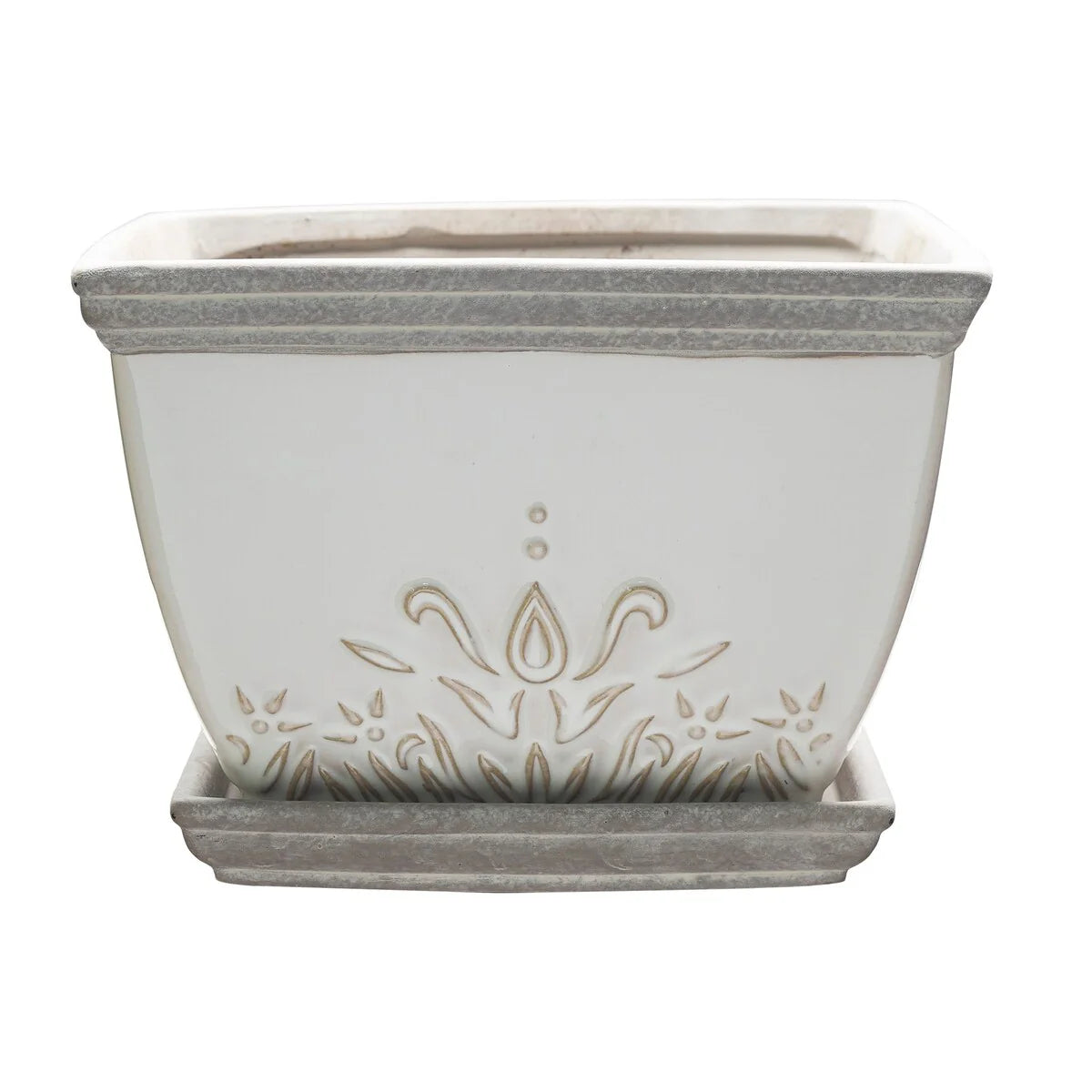 Southern Patio Brentwood Ceramic Indoor Pot Planter, 2-Pack - 8.5" W (2-Pack)