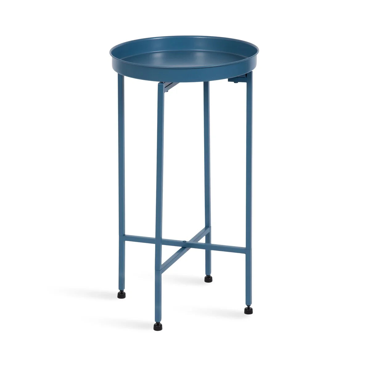 Kate and Laurel Celia Round Foldable Metal Accent Table - 14x14x26