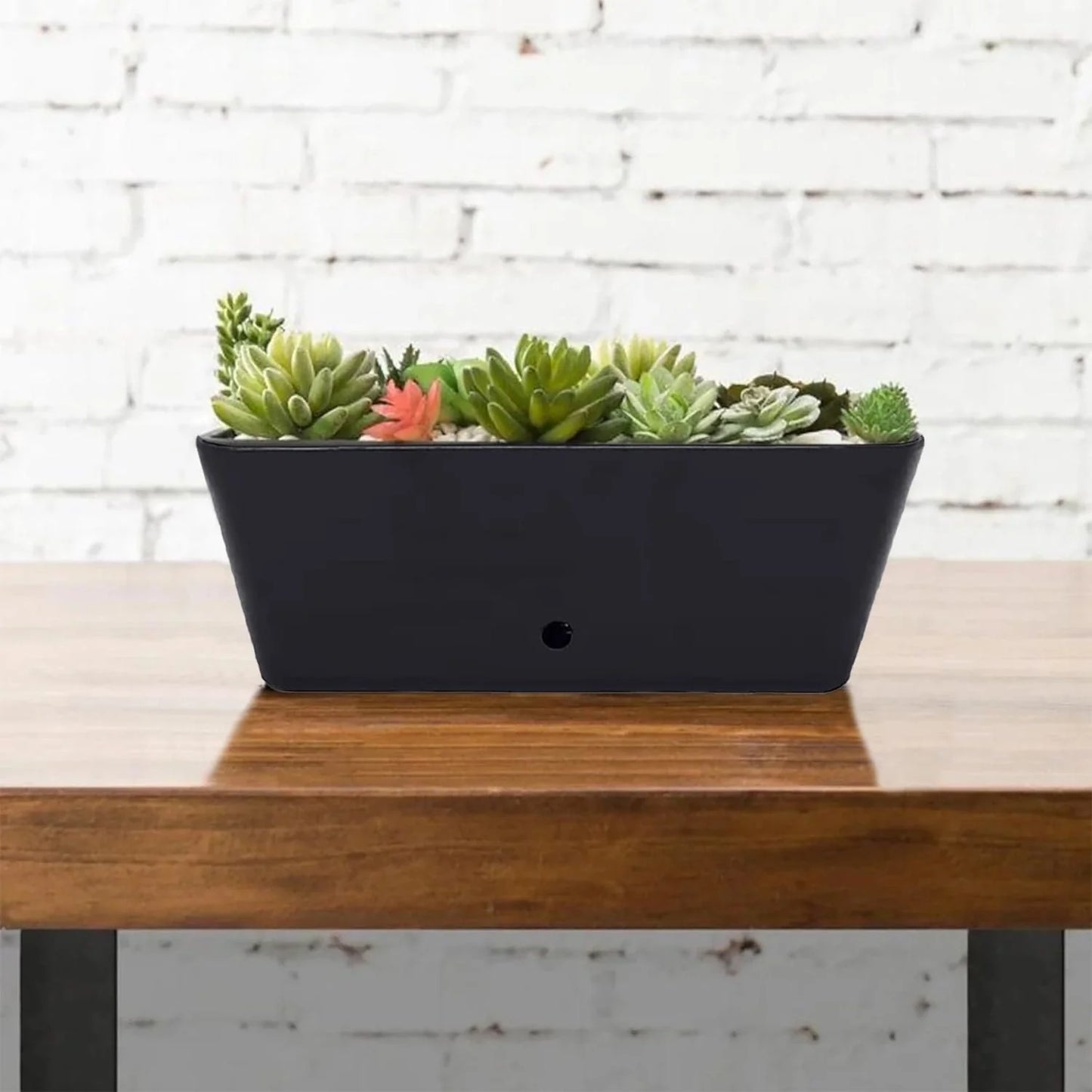 16" Rectangular Indoor/Outdoor Self-Watering Bamboo Planters