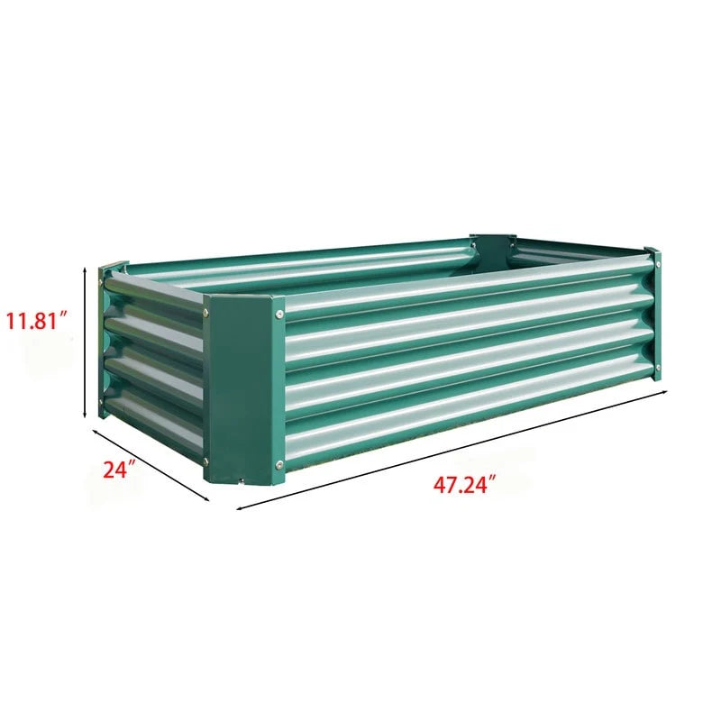 Metal Raised Garden Bed Outdoor Rectangle Planter Box for Gardening