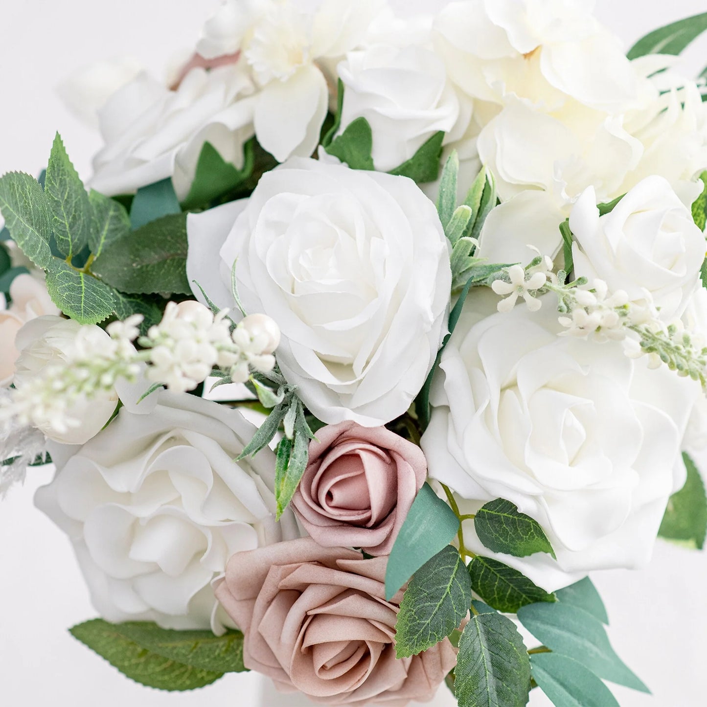 11 Inch Wedding Bouquet, Boho Bridesmaid Bouquet, Real Touch Bridal Bouquet, Floral Arrangement for Wedding